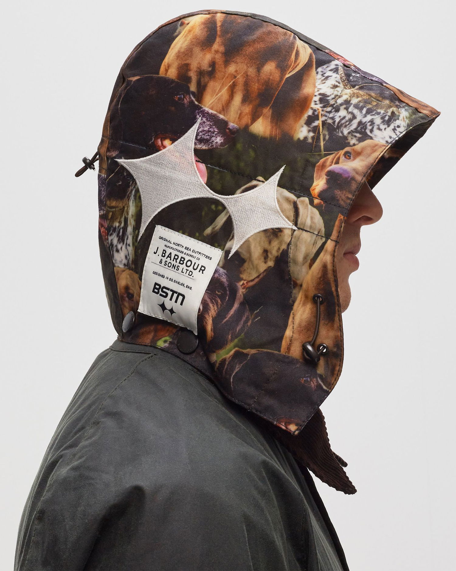 Kasketter og hatte Barbour BSTN x Brand Prtd Hood Brun | 840190812263, 1