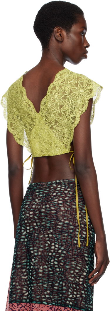 Crop top Dries Van Noten Dries Van Noten Lace Crop Top Gul | 251-010755-1478, 2