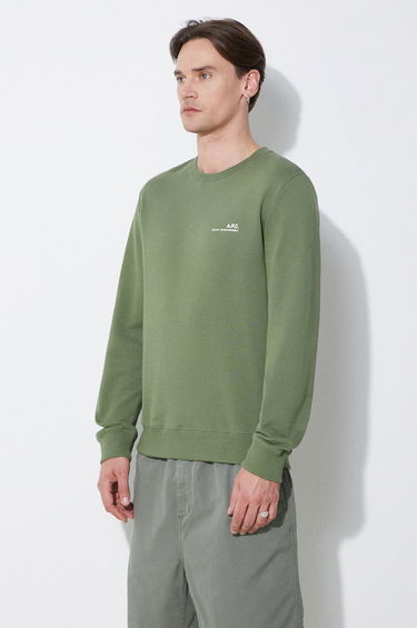 Sweater A.P.C. A.P.C. Item Crewneck Sweatshirt Grøn | COFBQ.H27608.KAE, 3