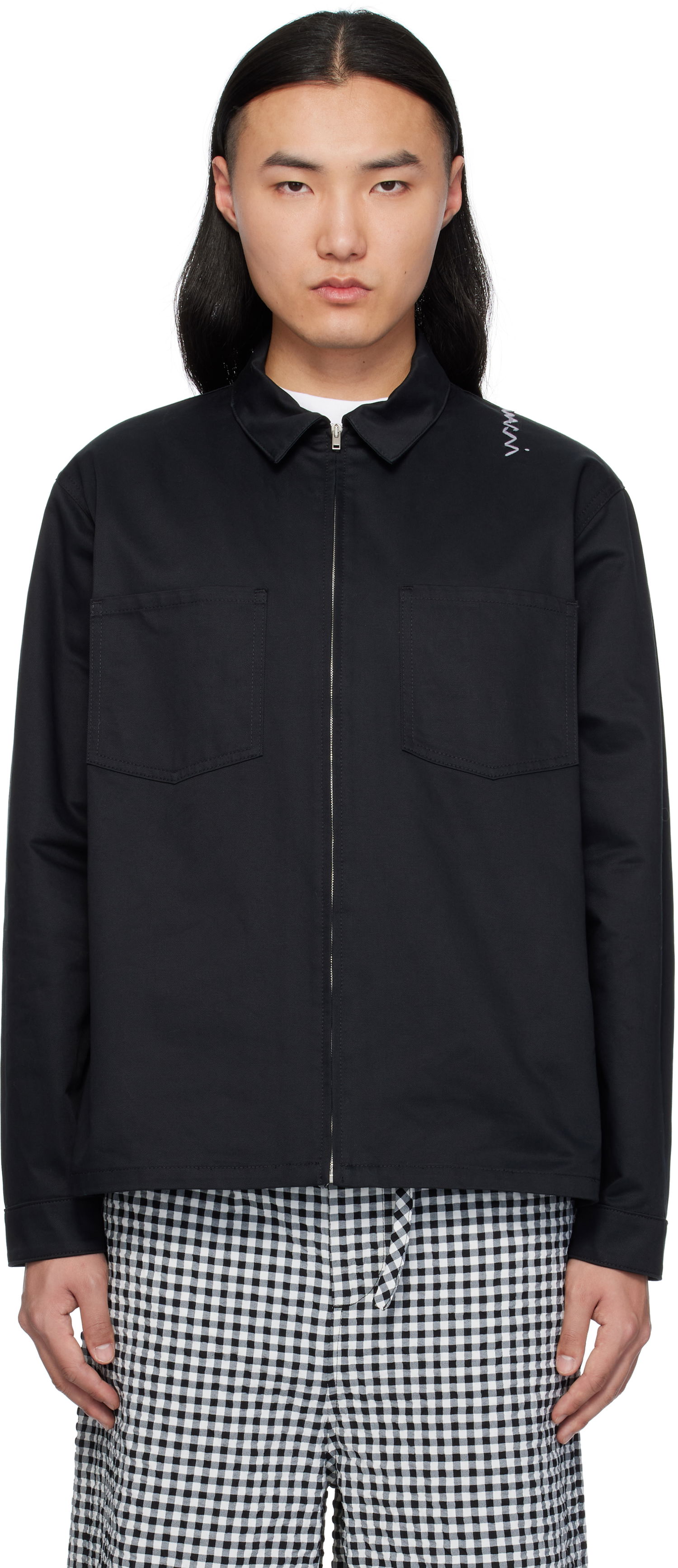 Skjorte Marni Marni Organic Cotton Zip-Up Shirt Sort | CUMU0297S0 UTC311, 0