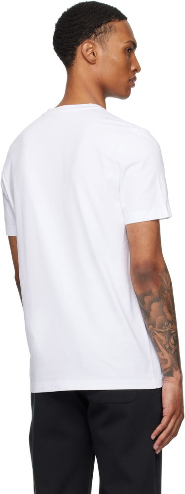 T-shirt Moncler Moncler Flocked Logo Cotton T-Shirt Hvid | K20918C000368390T, 2