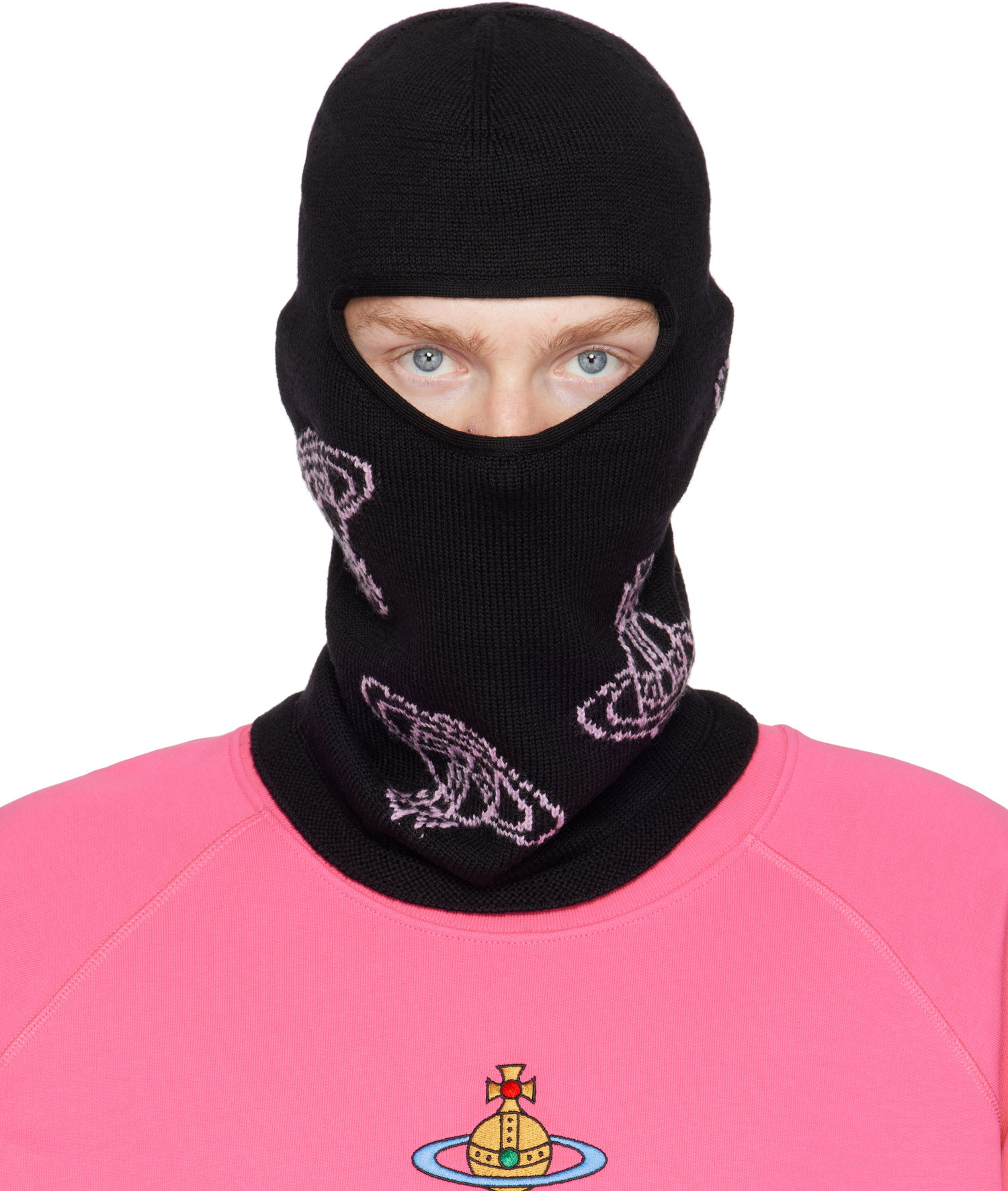 Beanie Vivienne Westwood All Over Orbs Balaclava Sort | 8102001M-K004C-, 0