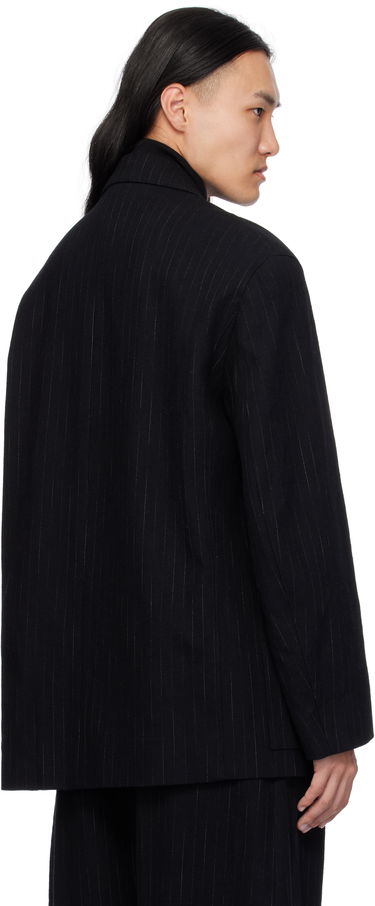 Jakke Studio Nicholson Studio Nicholson Conde Pinstripe Blazer Sort | CONDE SNM - 1251, 2