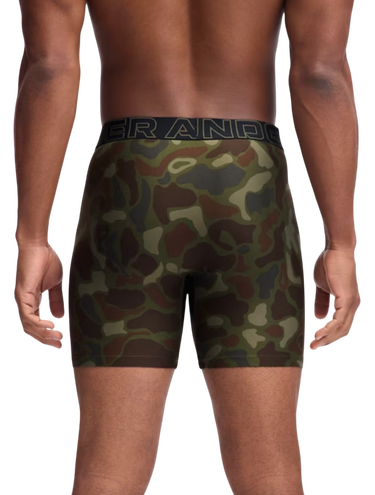 Boksere Under Armour Under Armour Print 6in Boxer Shorts (3-Pack) Grøn | 1383879-392, 1