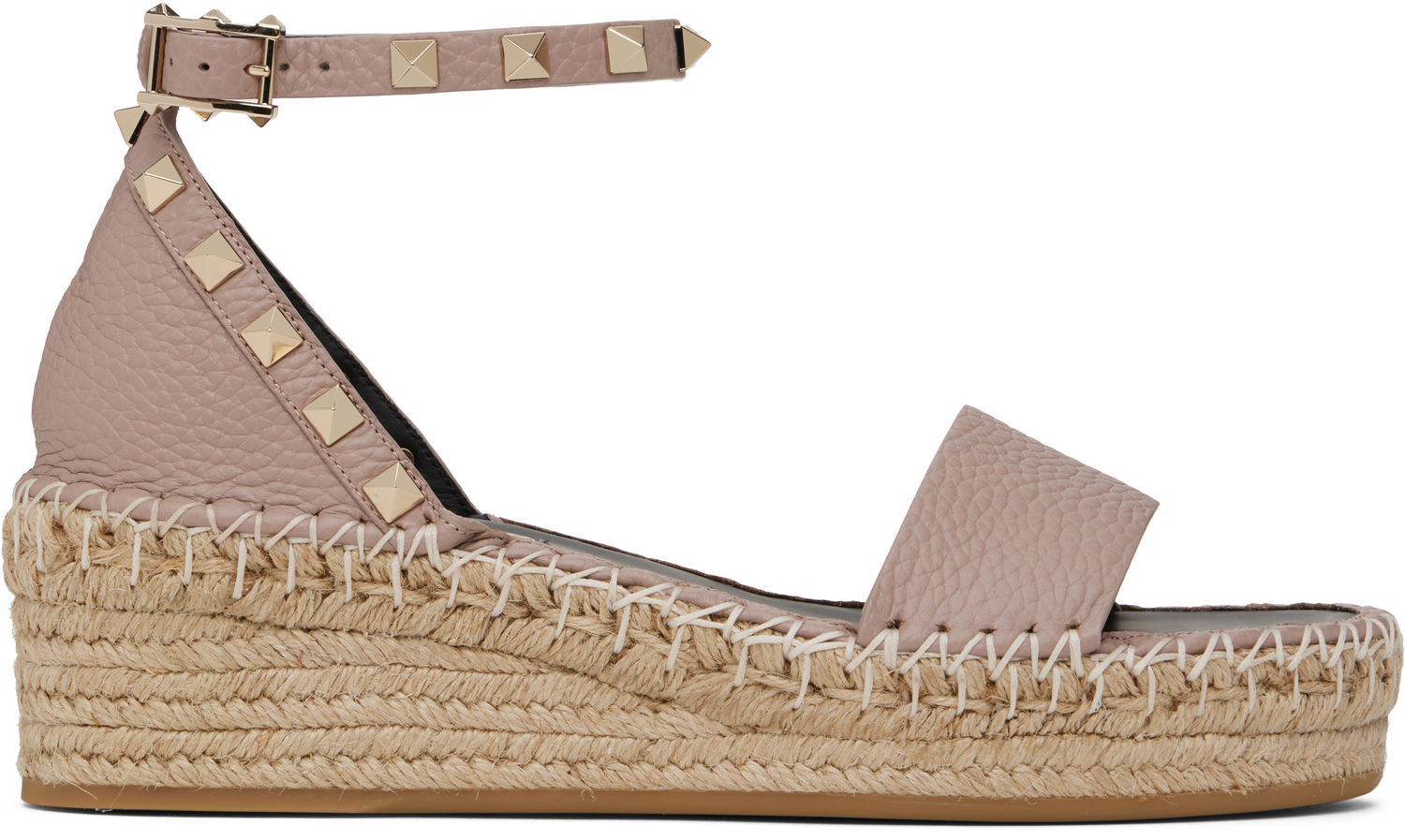 Skopleje Valentino Valentino Garavani Double Rockstud Espadrille Wedge Sandals Lyserød | 6W2S0HB1VTO, 0