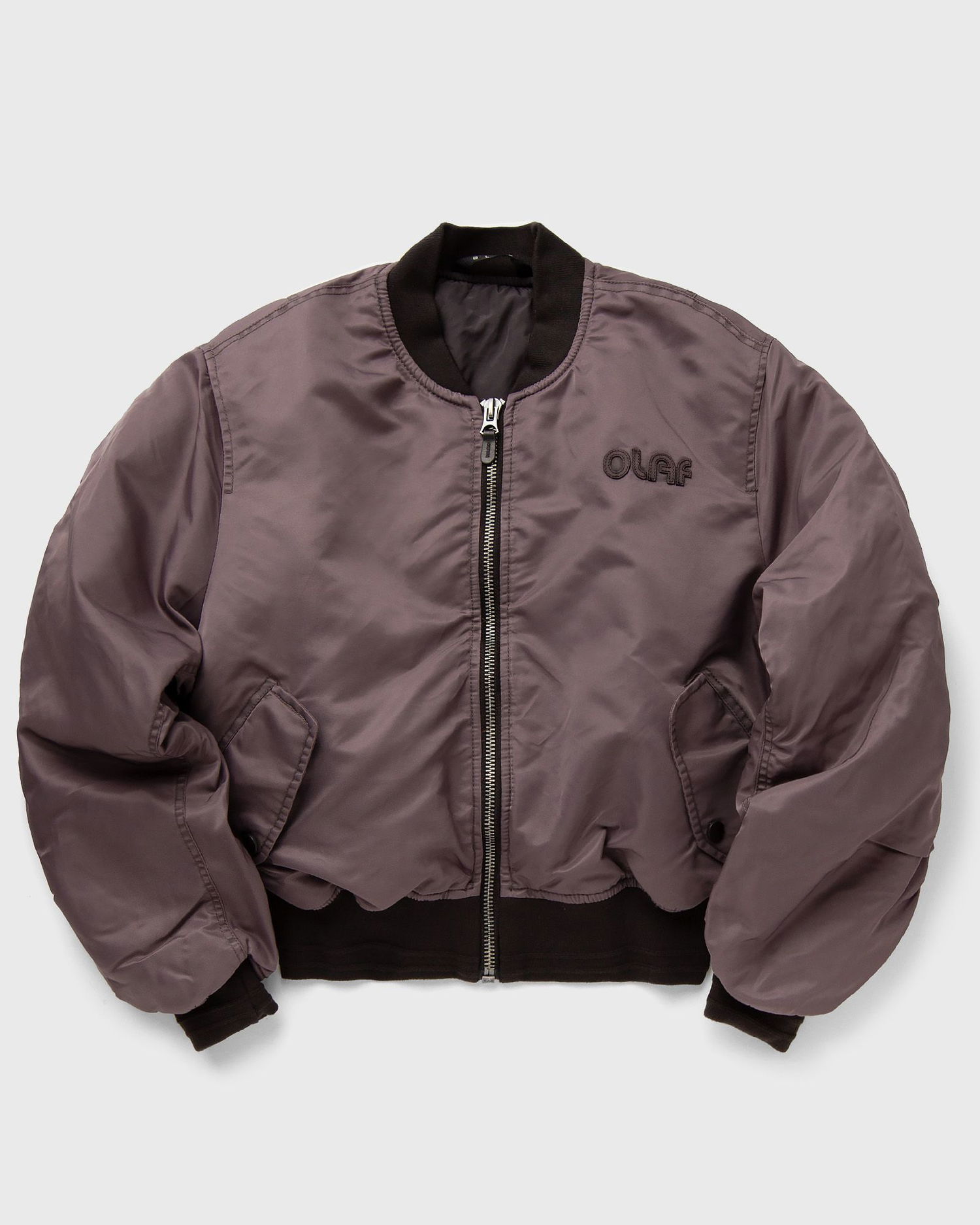 Bomberjakke ØLÅF Olaf Retro Logo Bomber Jacket, Size L Lilla | W200504-DK-BROWN, 0