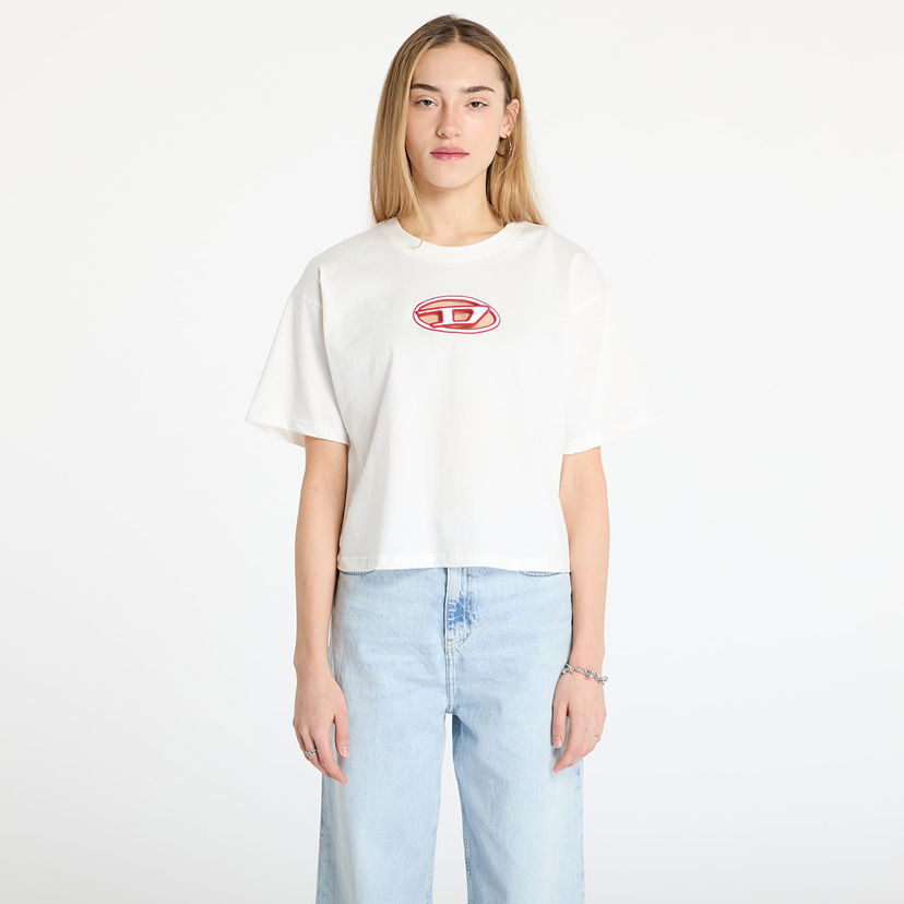 Crop top Diesel Diesel T-Buxt-Crop-Od Cropped T-Shirt Hvid | A15096_0NIAX 141A White