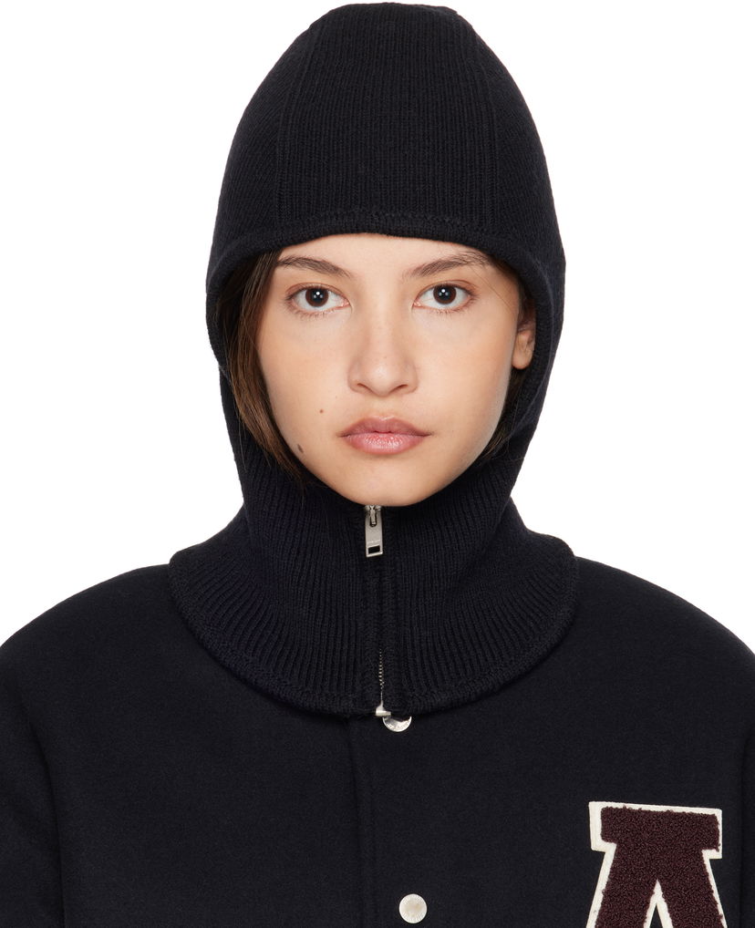 Beanie Ambush Rib Knit Balaclava Sort | BWLC002F24KNI0011000