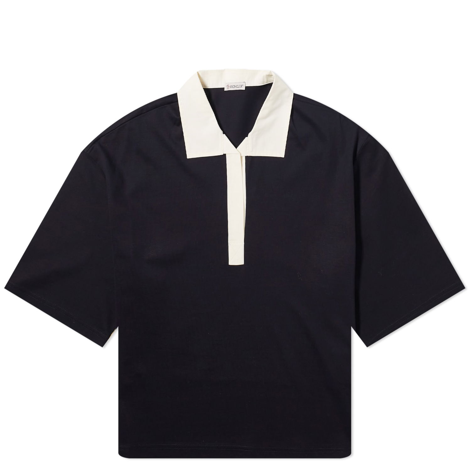 Polo skjorte Moncler Contrast Collar Polo Shirt Top Mørkeblå | 8A000-008-89AJU-778, 0