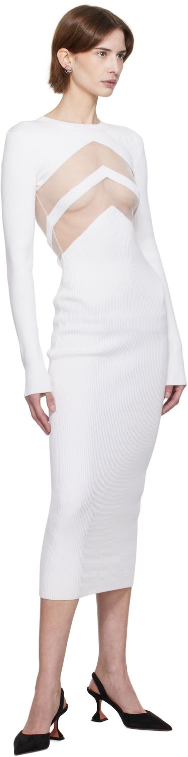 Kjole Jean Paul Gaultier Jean Paul Gaultier 'The Chevrons' Midi Dress Hvid | 25/33-F-RO379-M085-01, 3