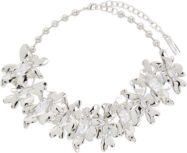 Halskæde Collina Strada Collina Strada Silver Tone Pink Daisy Necklace Metalisk | XX1089, 3