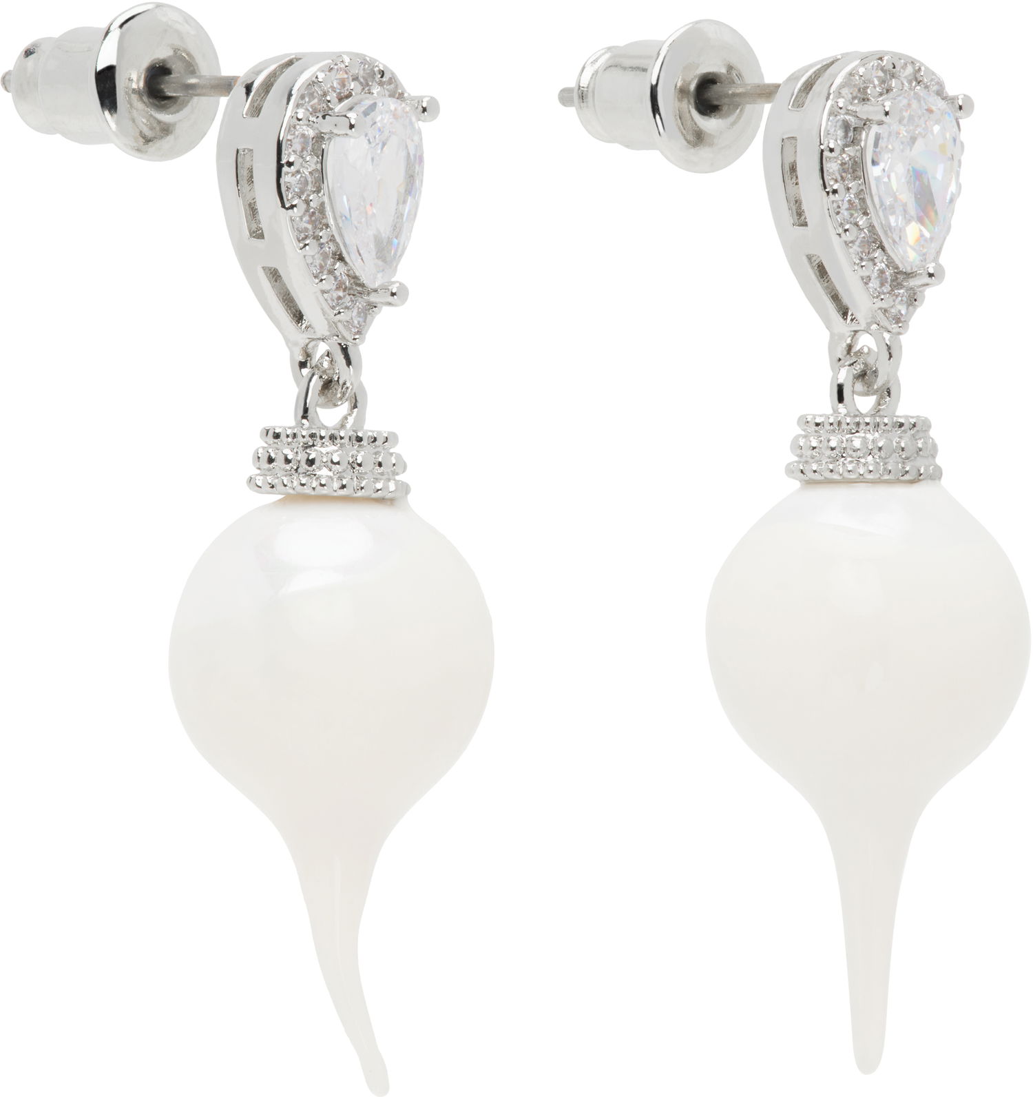 Øreringe Ottolinger Ottolinger Diamond Drop Earrings Hvid | 125901425E01, 1