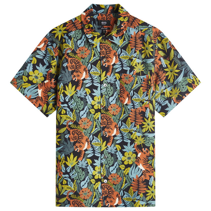 Skjorte A.P.C. A.P.C. Roy Tropical Print Vacation Shirt Flerfarvet | VIALU-H12608-SAA