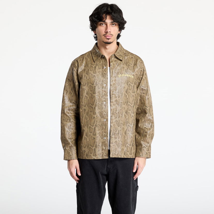 Skjorte Pleasures PLEASURES Anaconda Overshirt Brun | P25SP004 BROWN
