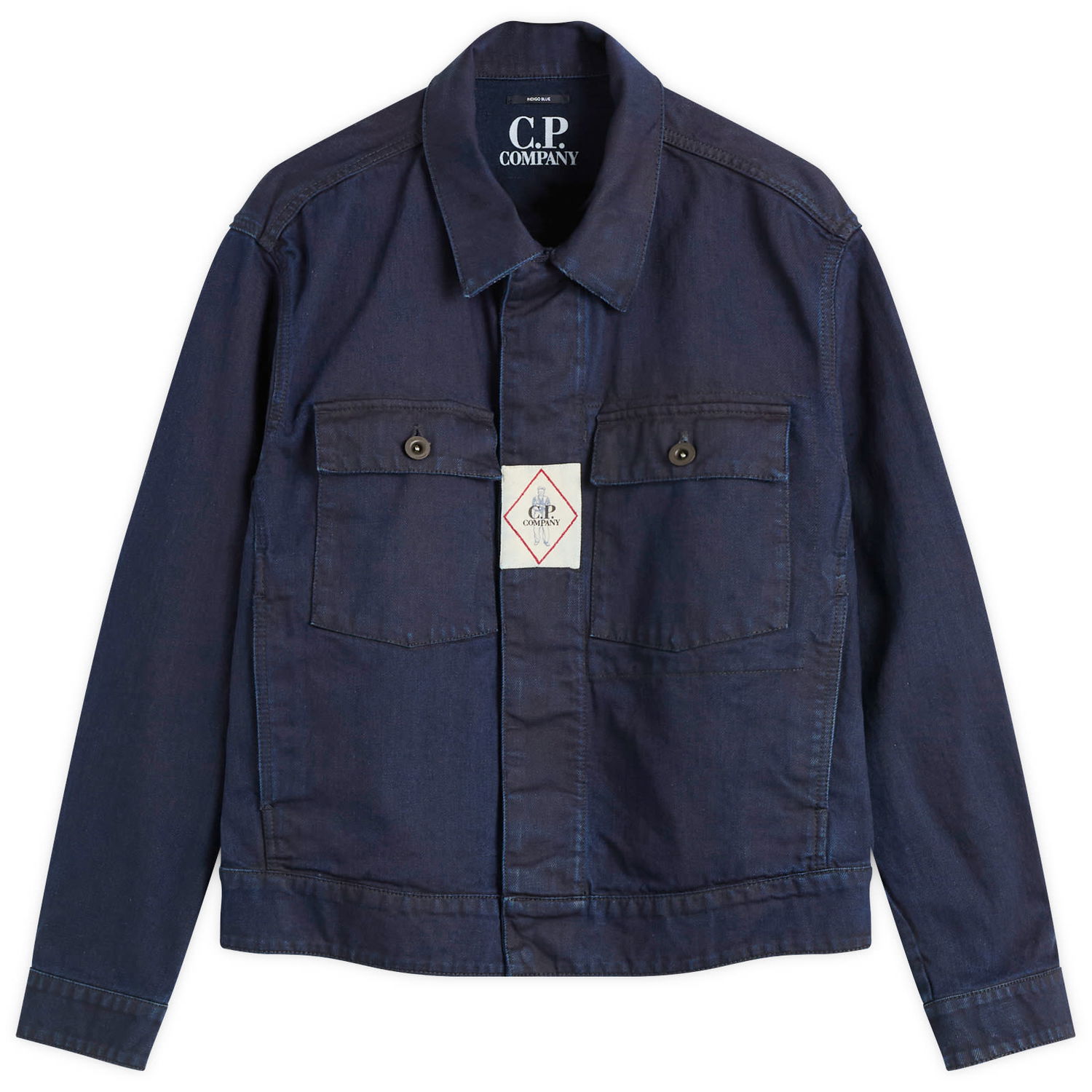 Jakke C.P. Company Plated Denim Work Jacket Mørkeblå | 19CMOW147A-110466W-D08, 1
