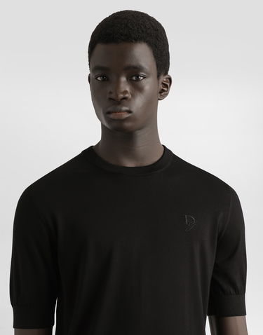 Sweater Dolce & Gabbana Dolce & Gabbana Silk Round-Neck Sweater with DG Embroidery Sort | GXX03ZJBSK3N0000, 3
