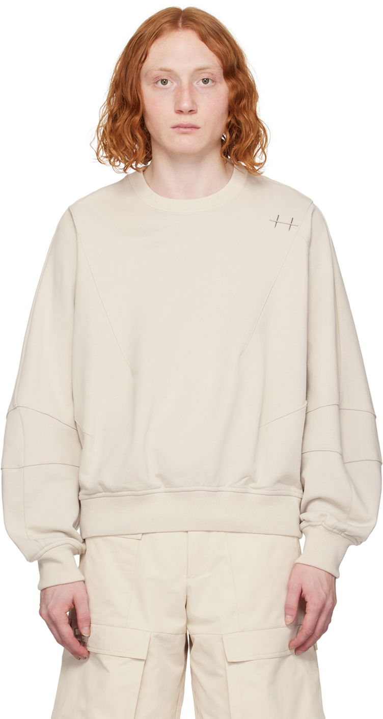 Sweatshirt HELIOT EMIL Plicate Detail Sweatshirt Beige | SS24_M_08_062_ST18