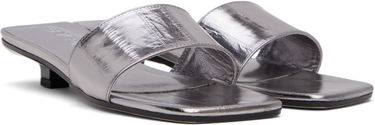 Tilbehør BY FAR BY FAR Ceni Eel Embossed Metallic Leather Heeled Sandals Metalisk | MWFHO014CL035ME032PL, 3