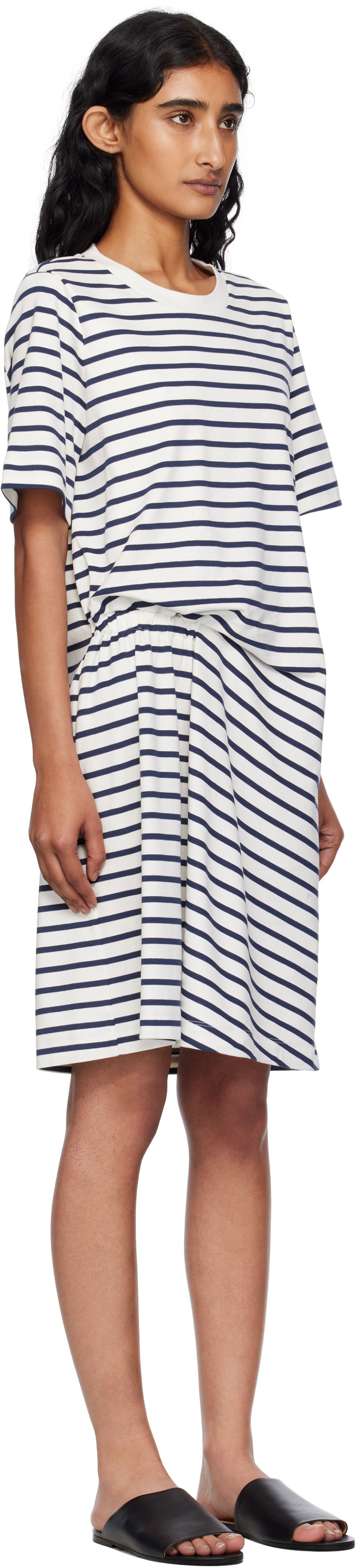 Kjole Max Mara Weekend Max Mara Pireo Striped Minidress Hvid | 2515621012600, 1