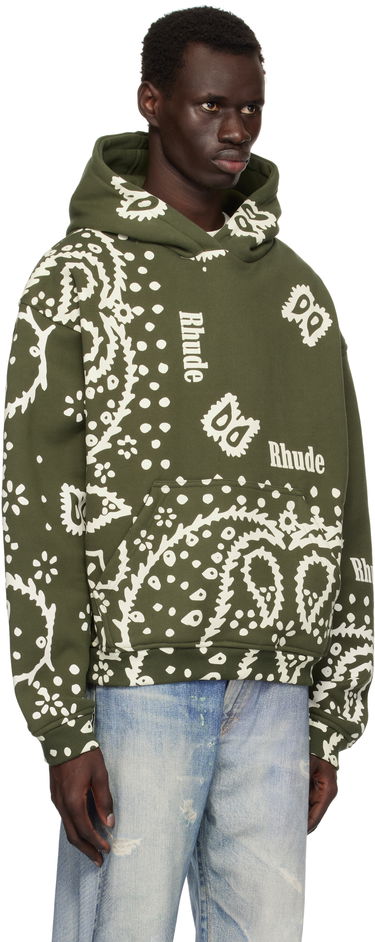 Sweatshirt Rhude Rhude Bandana Print Hoodie Grøn | RHPS25HO10012, 1