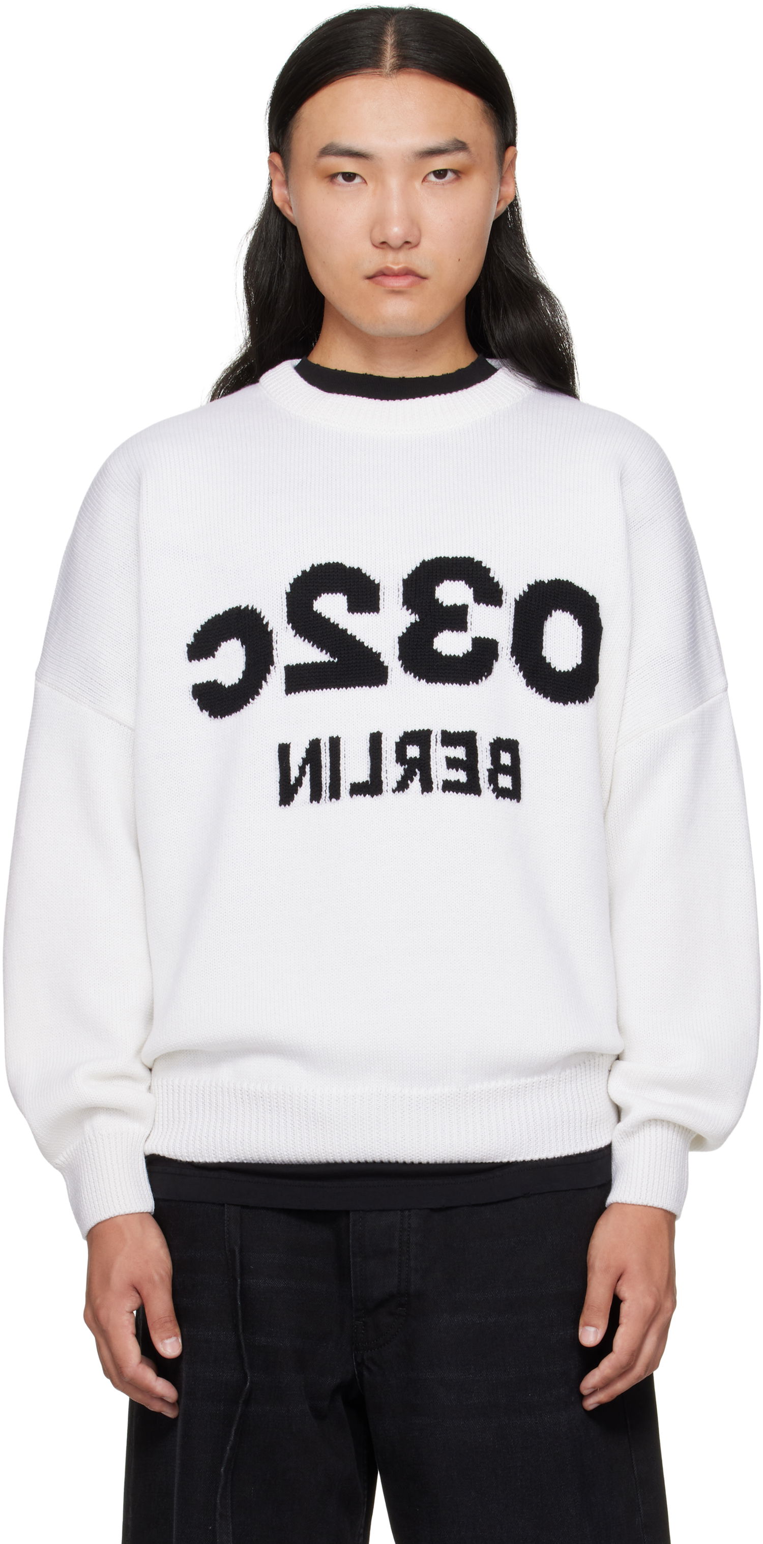Sweater 032C 032c Selfie Sweater Hvid | F25-URK-1511-100, 0