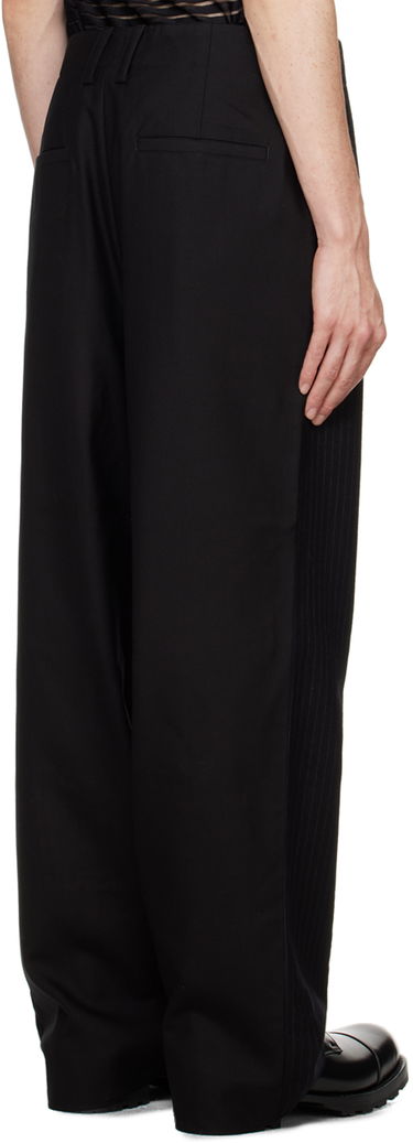 Bukser Feng Chen Wang Feng Chen Wang Deconstructed Patchwork Trousers Sort | FUF18TR05, 2