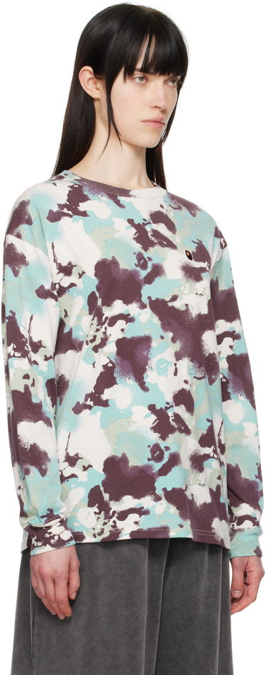 T-shirt BAPE A Bathing Ape Map Camo Long Sleeve T-Shirt Flerfarvet | 001LTL302001L, 1