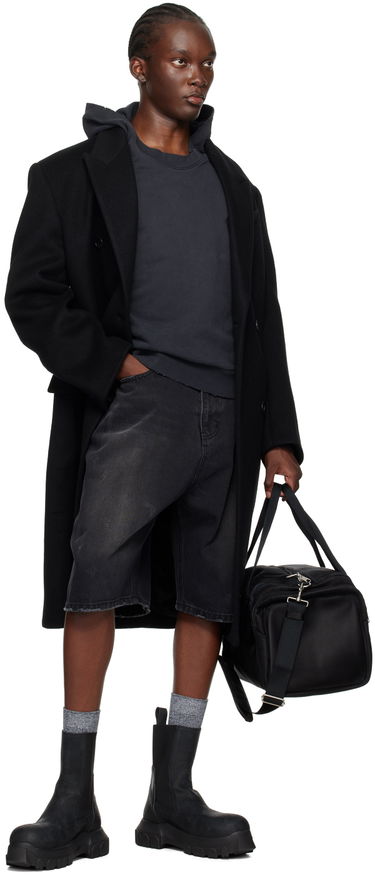 Frakker We11done Double-Breasted Wool Coat Sort | WD-CT2-24-068-M-BK, 4