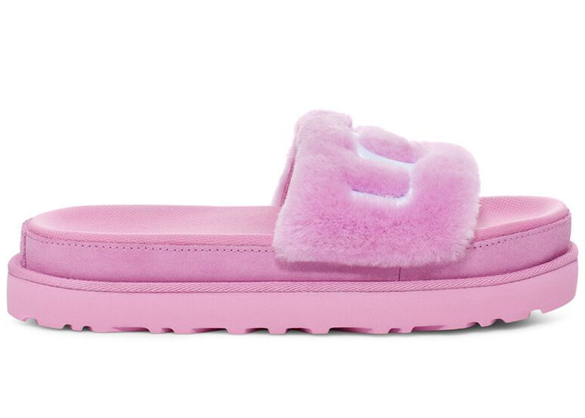 Tøj UGG Laton Fur Slide Wildflower Fluff (W) Lyserød | 1111236-WFLF
