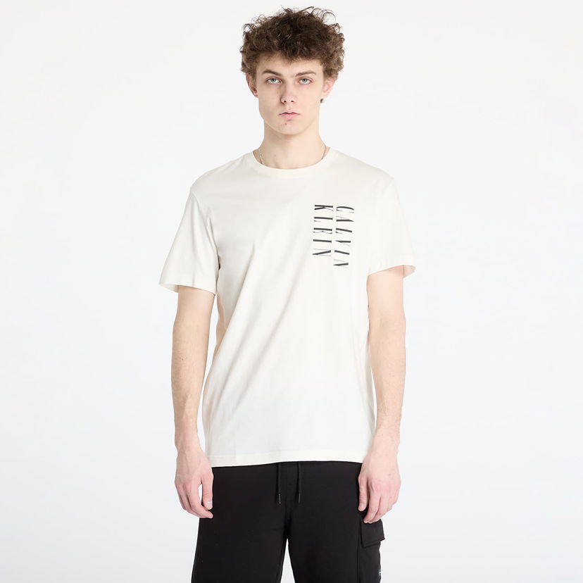 T-shirt CALVIN KLEIN Calvin Klein Jeans Men's Serif Box Graphic T-Shirt Hvid | J30J327474 YAS