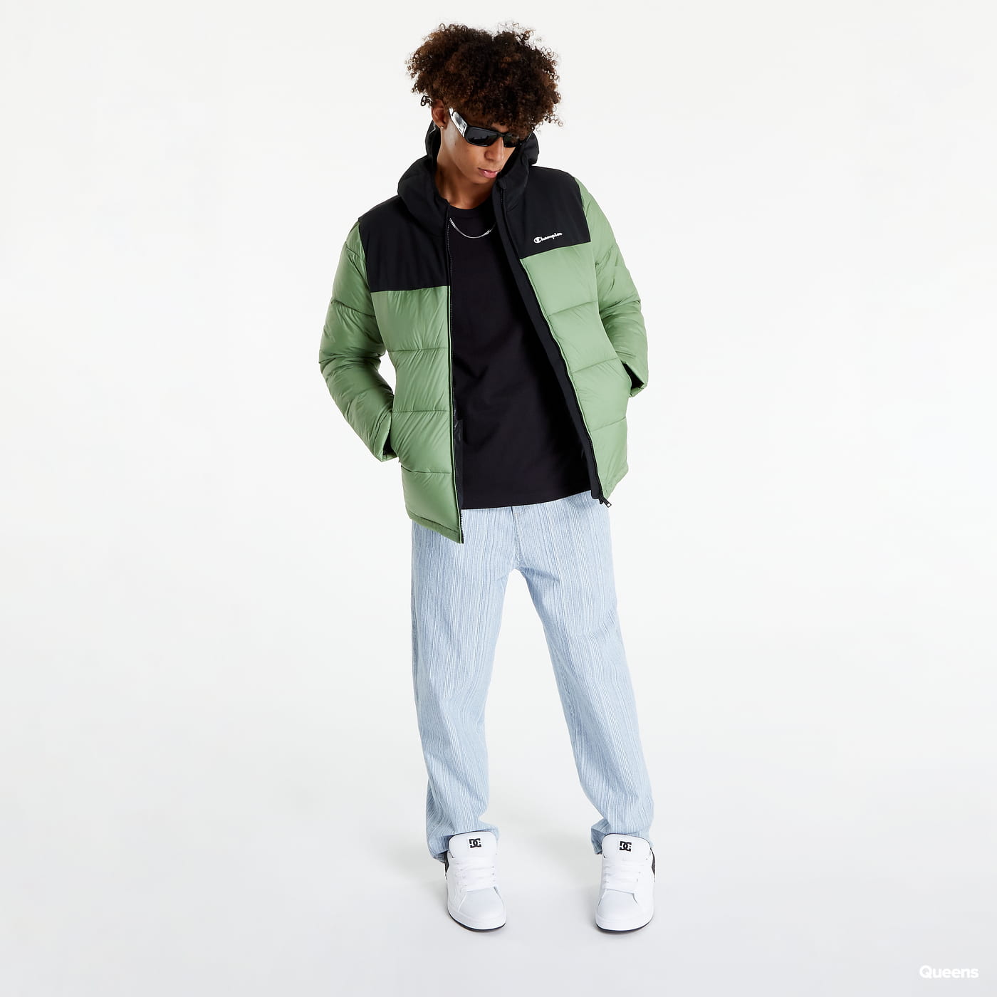 Puffer jakke Champion Jacket Grøn | 218080 CHA GS088, 1