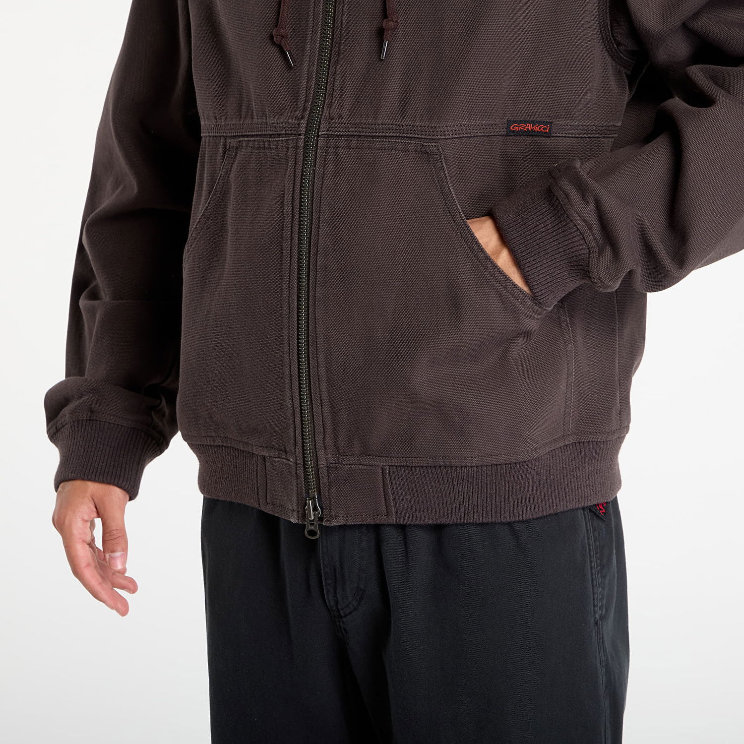 Jakke GRAMICCI Gramicci El Cap Canvas Hooded Jacket Brun | G5FM-J002 UMBER, 1