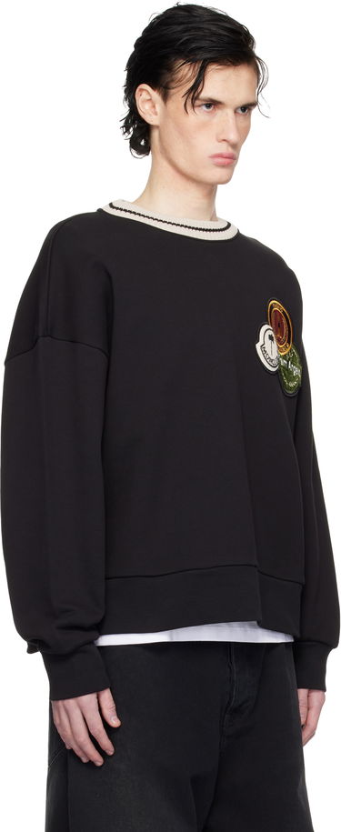 Sweatshirt Moncler Appliqué Sweatshirt Sort | J209L8G00002899V4, 1