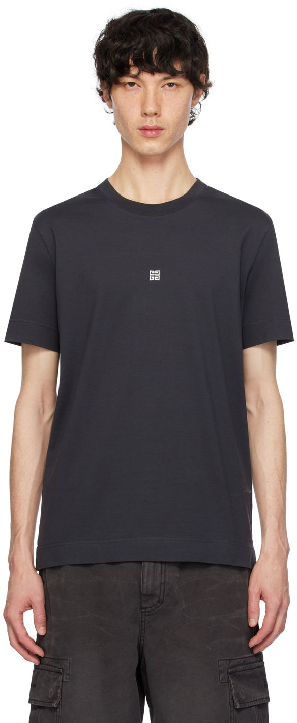 T-shirt Givenchy Embroidered T-Shirt Grå | BM716G3YCD025, 0