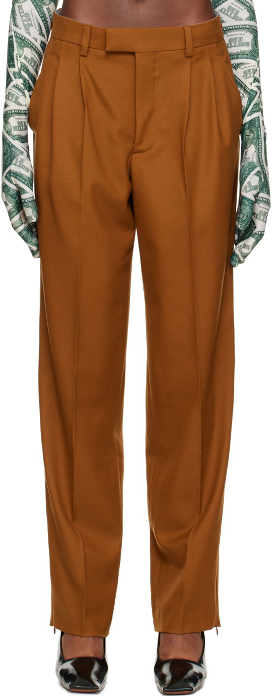 Bukser VETEMENTS VTMNTS Two-Pleat Trousers Brun | VL14PA220X
