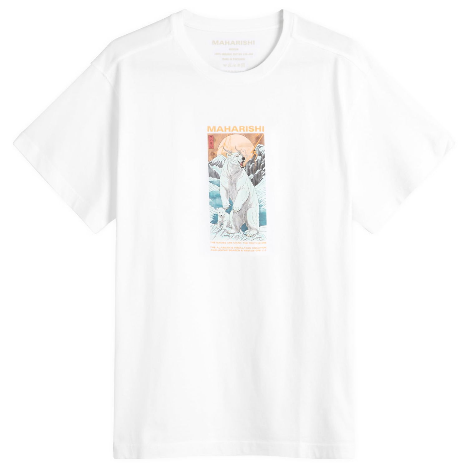 T-shirt Maharishi Alaskan Polar Bears Graphic T-Shirt, Size Large Hvid | 2211-WHT, 1