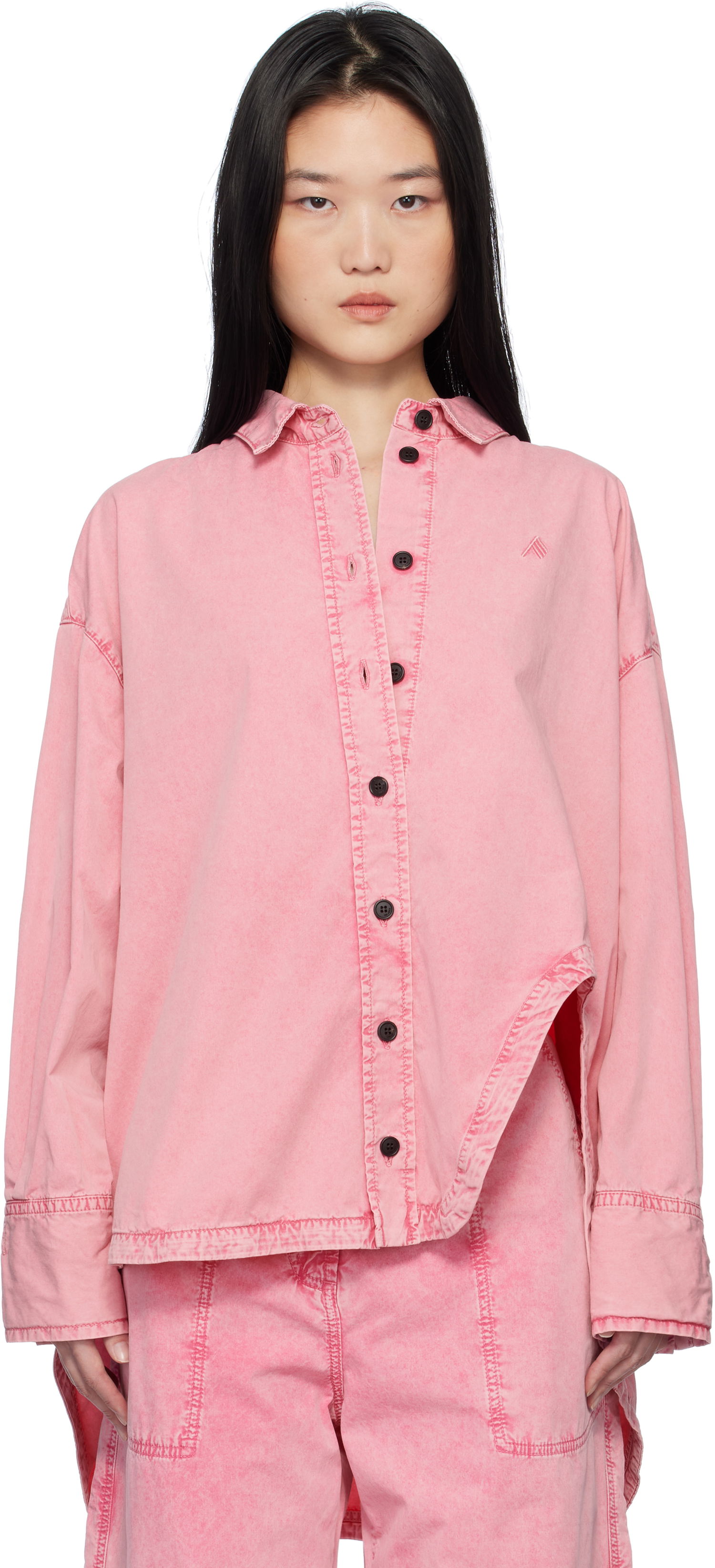 Skjorte The Attico Attico Diana Denim Shirt Lyserød | 250WCB00068 DDC098AA, 0