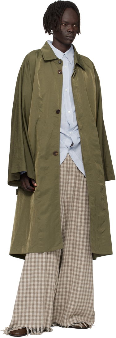 Trenchcoat HED MAYNER Hed Mayner Crinkled Trench Coat Grøn | HMMB10043A-HB219, 3