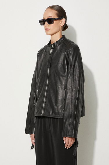 Jakke Samsoe Samsoe Samsoe Samsoe Leather Jacket Sort | F23300187, 3