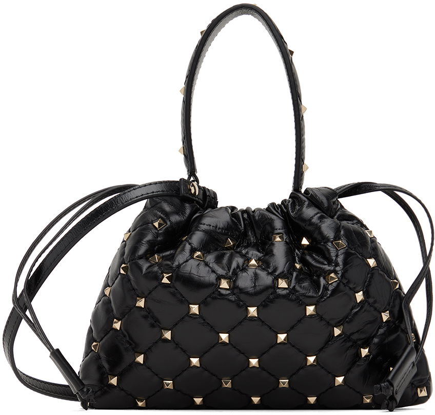 Håndtaske Valentino Garavani Rockstud Spike Pouch Sort | 4W2P0Z65WAS, 0