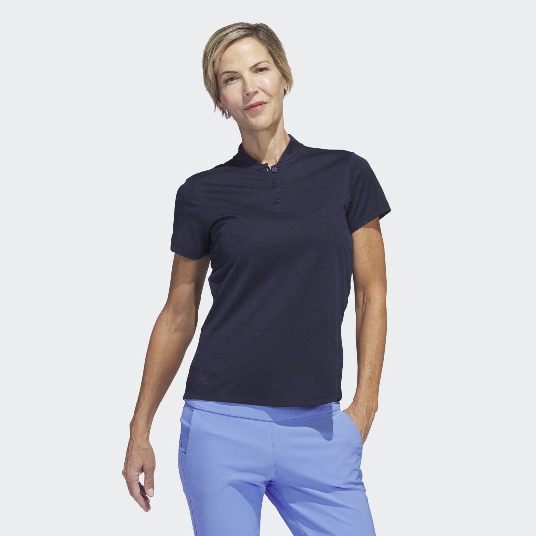 Polo skjorte adidas Performance Jacquard Golf Mørkeblå | HT1310, 0