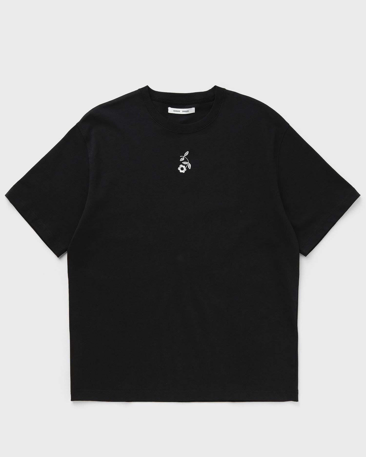 T-shirt Samsoe Samsoe Sanature T-Shirt with Floral Embroidery Sort | U25100020-BLACK-NATURE, 1