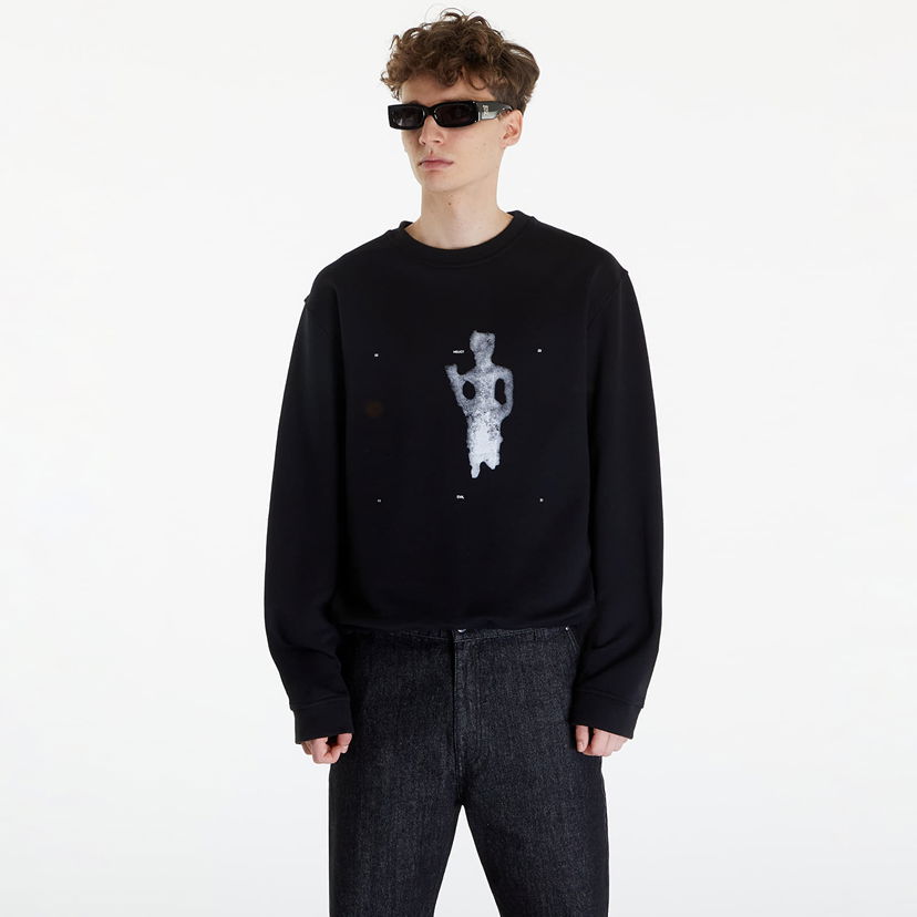 Sweatshirt HELIOT EMIL Formation Crewneck Sweatshirt Sort | SS24_M_08_063_BLK01