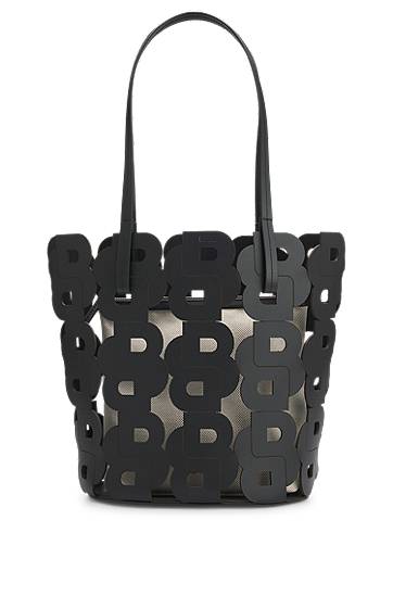 Mulepose BOSS Double B Monogram Leather Tote Bag Sort | 50541981, 0