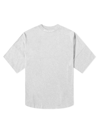 T-shirt Palm Angels Mock Neck Logo Tee Grå | PMAA002C99JER0010801