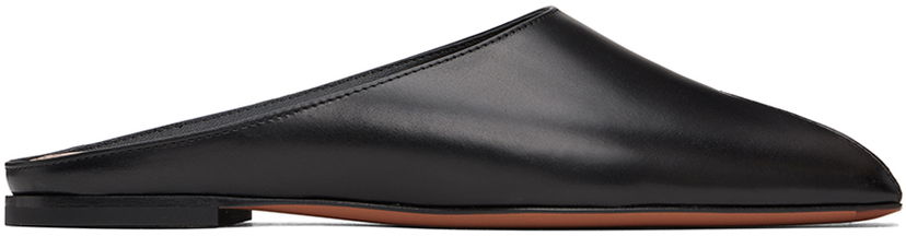 Tøj Alaïa ALAÏA Spike Flat Open Mules Sort | AA3M088CK122