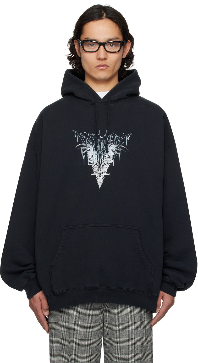 Sweatshirt VETEMENTS Vetements Bone V Oversized Hoodie Sort | UA66HD740B