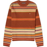 Sweater Acne Studios Kenzil Stripes Face Jumper Brun | C60087-DKI, 1
