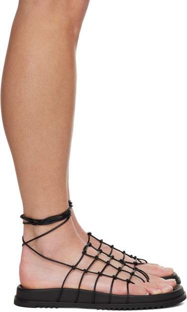 Kjole Rick Owens Rick Owens Hollywood Web Granola Sandals Sort | RP01E7800 LLP, 0