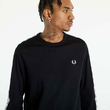 T-shirt Fred Perry Taped Logo Tee Sort | M4621-102, 2